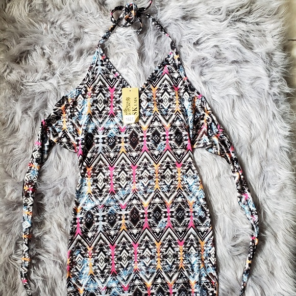 Multi colored fitted dress - Picture 3 of 5